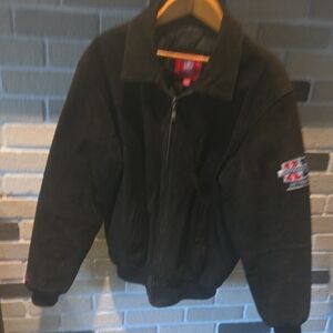 Vintage 2006 NFL Men's Black Suede Type Jacket Size Large